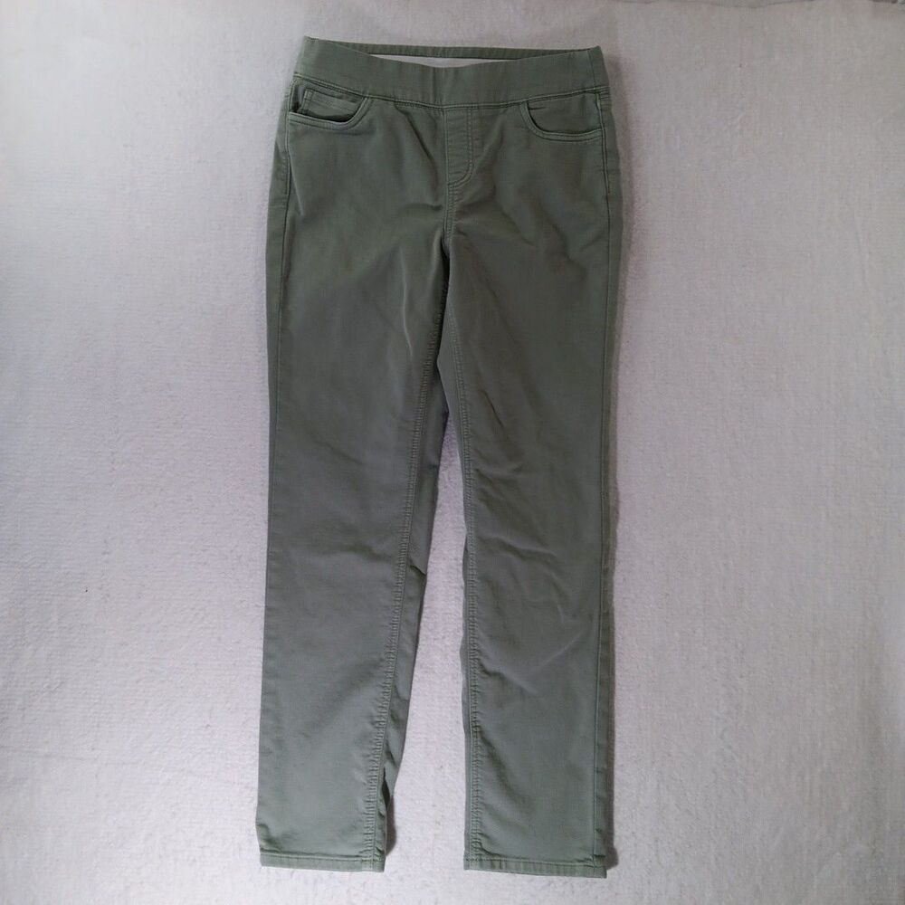 Denim & Co Pants Women's Size Small  Green Elastic Waist